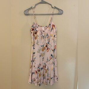 Xhilaration Floral Mini Dress - Pink and Yellow